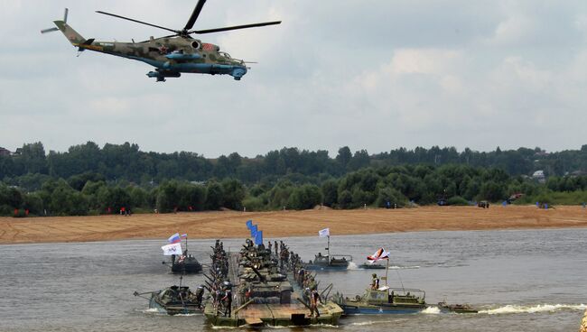 Состязания подразделений инженерных войск Открытая вода