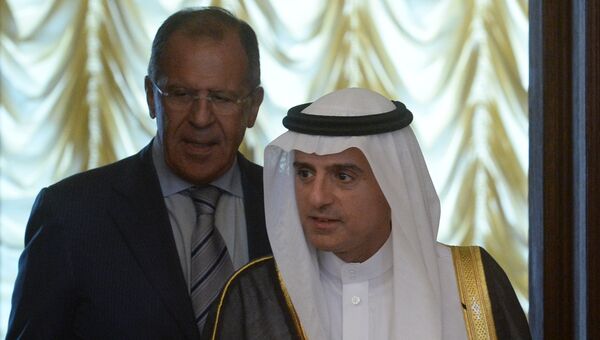 Встреча глав МИД РФ и Саудовской Аравии С.В.Лаврова с А.Аль-Джубейра