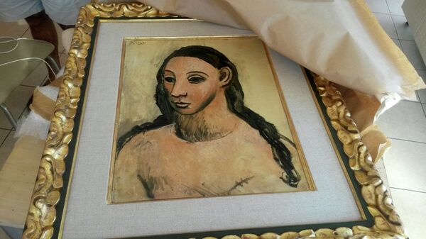 Картина Голова молодой женщины кисти Пабло Пикассо. Архивное фото