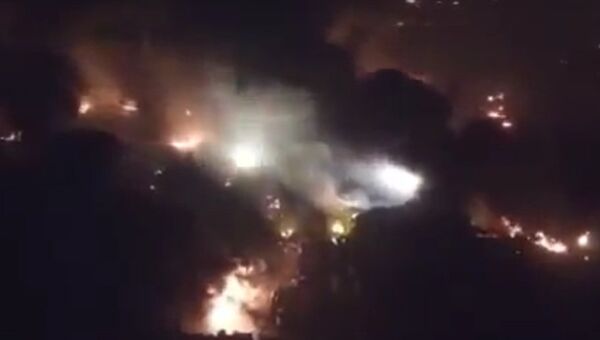 Взрыв в Китае. Кадр из видео.