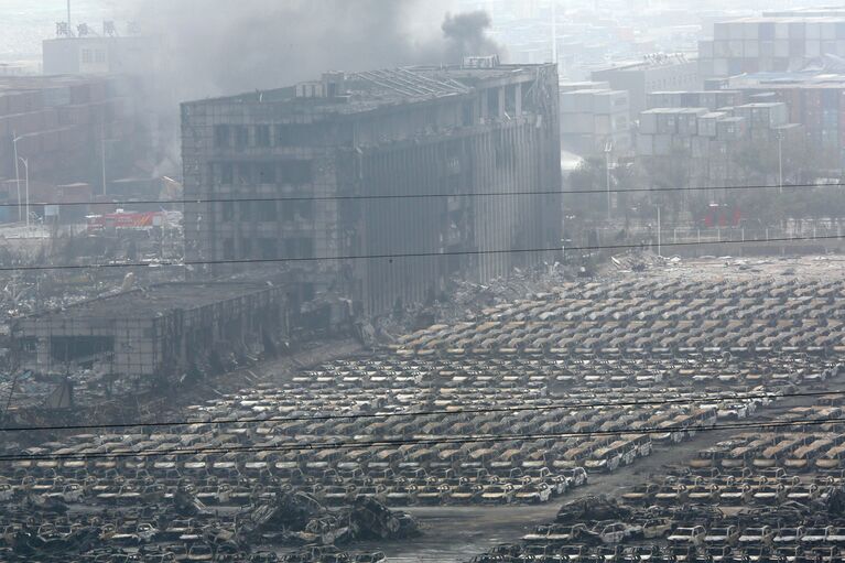 Последствия взрывов в Тяньцзине, Китай, 14 августа 2015