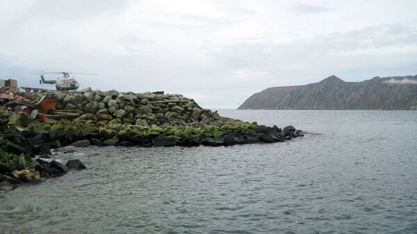 Остров Крузенштерна (Малый Диомид), который принадлежит США, и остров Ратманова (большой Диомид), - территория России