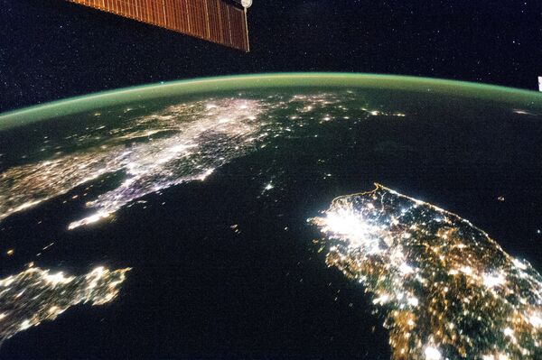 Корейский полуостров с борта МКС