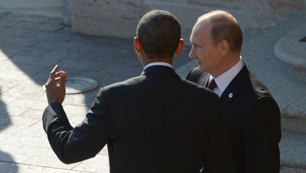 Президент России Владимир Путин и президент США Барак Обама. Архивное фото