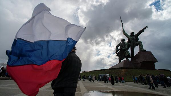 Празднование годовщины Крымской весны в Крыму. Архивное фото