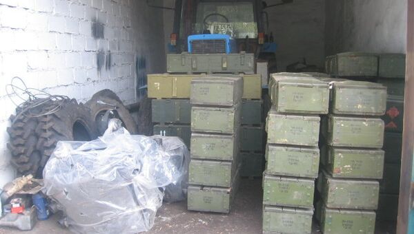 Склад оружия и боеприпасов в Брянке, Луганская область