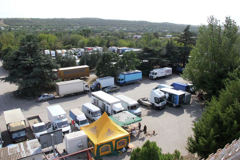 Ситуация на Керченской переправе со стороны Крыма