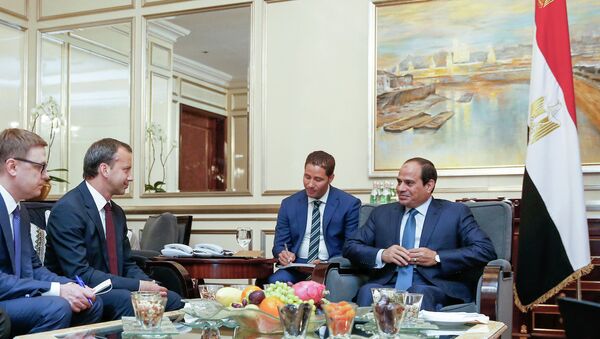 Заместитель председателя правительства РФ А.Дворкович встретился с президентом Египта А.Ф.ас-Сиси
