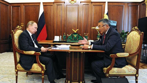 Президент РФ В.Путин встретился с главой Республики Калмыкия А.Орловым