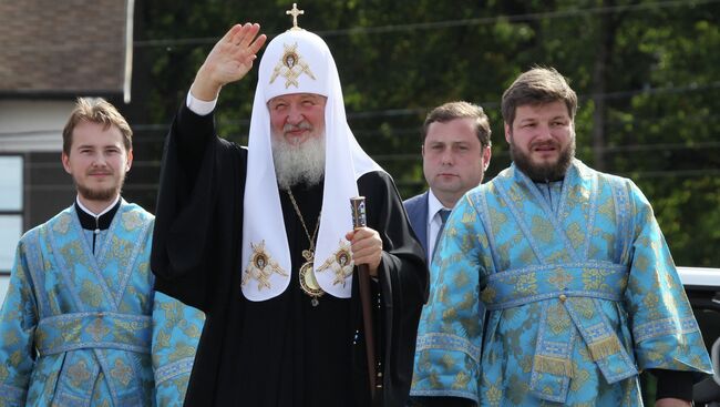 Патриарх Кирилл открыл памятник Владимиру Крестителю в Смоленске