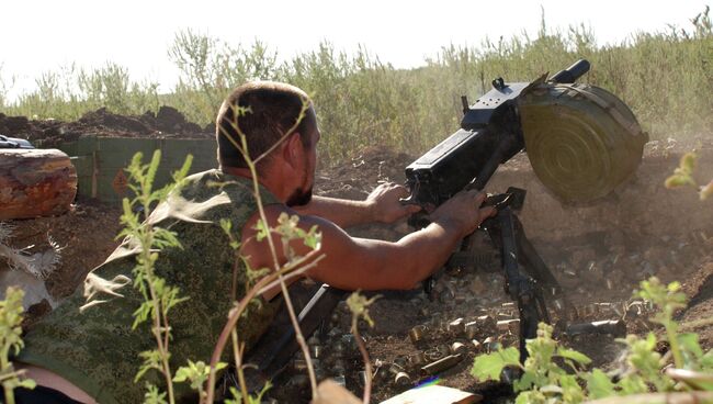 Боец 1-й Славянской бригады ополчения ДНР. Архивное фото