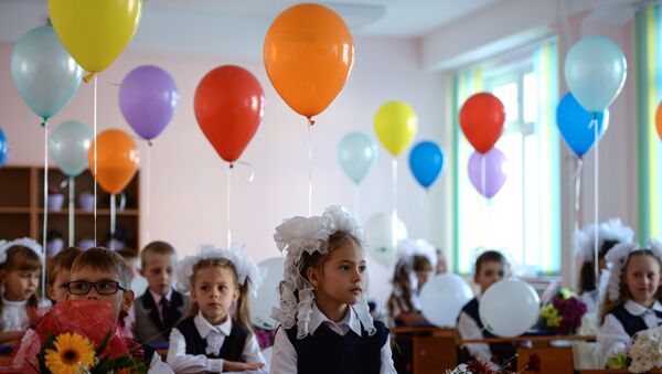 Начало учебного года в школах России. Архивное фото