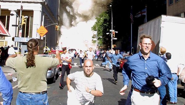 На месте теракта 11 сентября 2001 года в Нью-Йорке