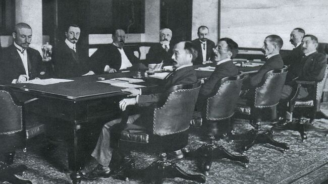 Переговоры в Портсмуте перед подписанием мирного договора