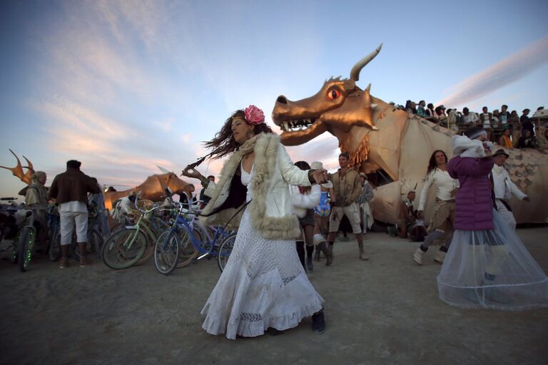 Арт-фестиваль Burning Man в пустыне Блэк-Рок, штат Невада