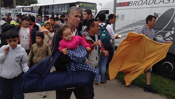 Беженцы на австро-венгерской границе