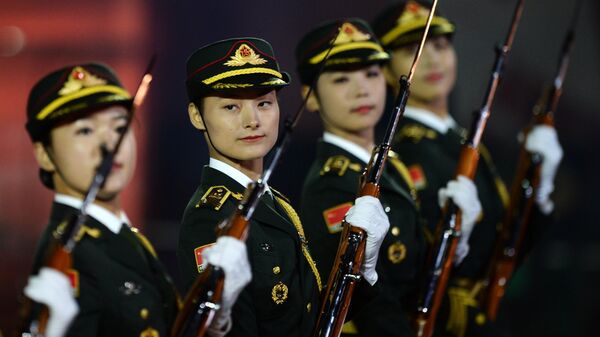 Оркестр и рота почетного караула Народно-освободительной армии Китая. Архивное фото