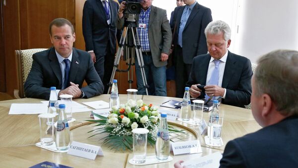 Премьер-министр РФ Д.Медведев принимает участие в заседании межправительственного совета стран-членов ЕАЭС в Белоруссии