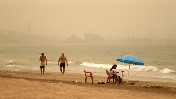 Последствия пыльной бури в Израиле