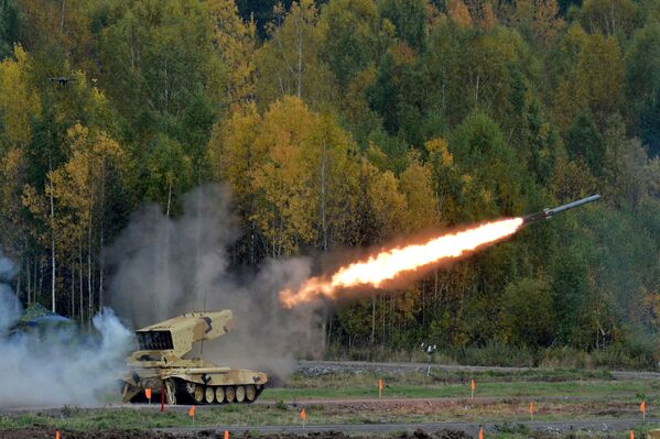 Тяжёлая огневая система ТОС-1А Солнцепёк на Russia arms expo