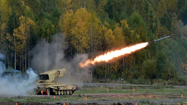Тяжёлая огневая система ТОС-1А Солнцепёк на Russia arms expo