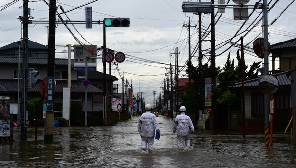 Последствия циклона Кило в городе Ояма, Япония