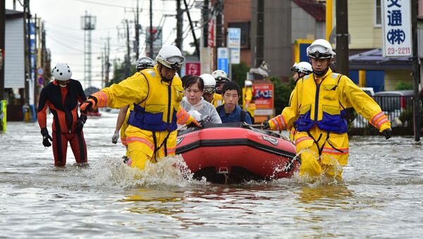 Наводнение в  Японии. Архивное фото