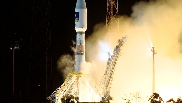 Ракета Союз-СТ; вывела на орбиту два спутника Galileo. Кадры запуска с Куру