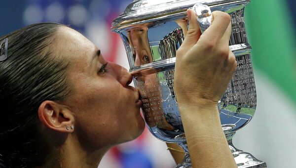 Итальянская теннисистка Флавия Пеннетта, выигравшая турнир серии Большого шлема в Нью-Йорке