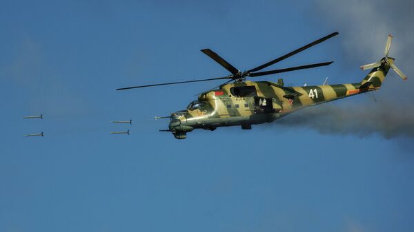Вертолет Ми-24 Военно-воздушных сил Белоруссии. Архивное фото