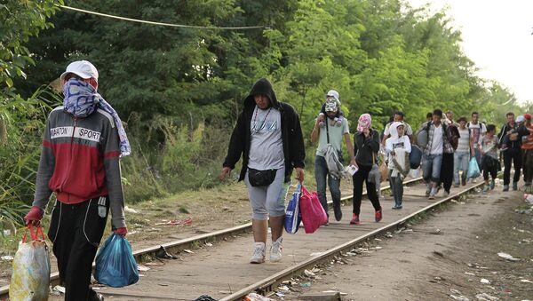 Беженцы на границе Венгрии. Архивное фото