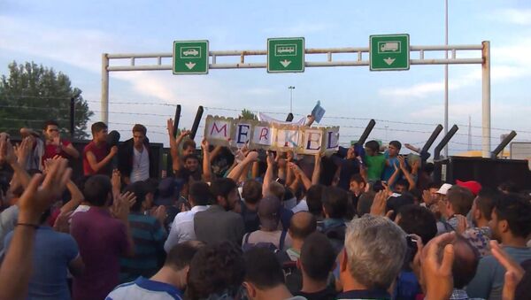 Беженцы стучали в стену на границе Венгрии и кричали: Меркель, спаси нас!