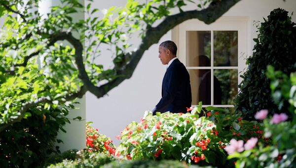Президент США Барак Обама возле Белого дома, Вашингтон. Архивное фото