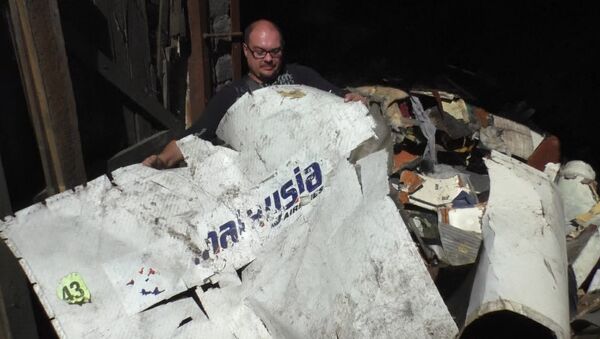 Сотрудники Генпрокуратуры ДНР разбирали найденные обломки малазийского Boeing
