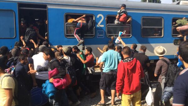 Беженцы лезли в окна направляющегося в столицу Хорватии поезда. Архивное фото