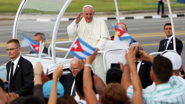 Папа римский Франциск в Гаване на площади Революции, 20 сентября 2015 года
