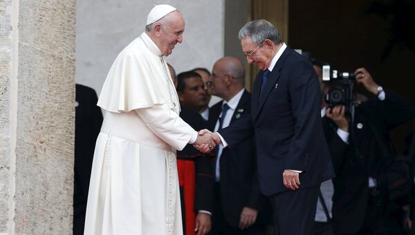 Встреча Папы Римского Франциска и лидера Кубы Рауля Кастро в Гаване