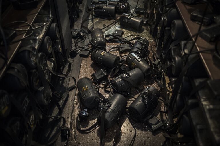 Работа шахты Заря в Донецкой области