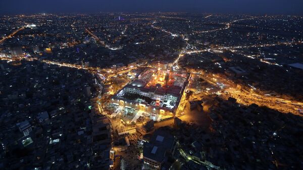 Аэрофотосъемка священного для мусульман храм Муссы аль-Казима в Багдаде, архивное фото
