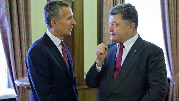 Президент Украины Петр Порошенко и генеральный секретарь НАТО Йенс Столтенберг. Архивное фото