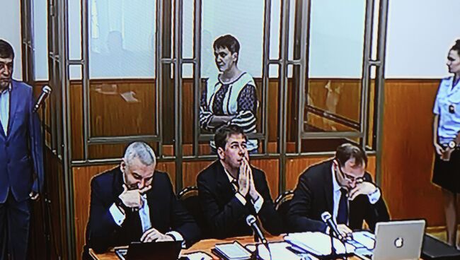 Заседание суда по делу Надежды Савченко.