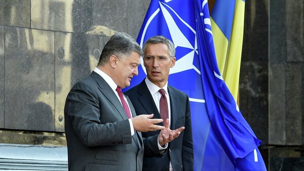 Президент Украины Петр Порошенко и генеральный секретарь НАТО Йенс Столтенберг, архивное фото