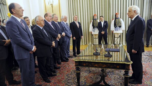 Церемония принятия присяги нового правительства Греции