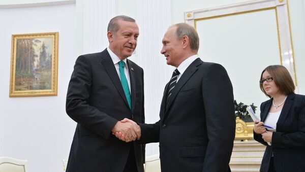 Президент РФ В.Путин и президент Турции Р.Эрдоган. Архивное фото