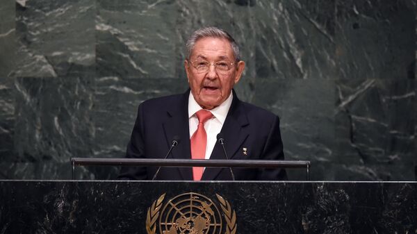 Выступление Рауля Кастро на саммите по устойчивому развитию в ООН. Архив