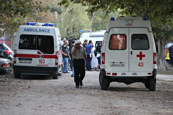 На месте стрельбы на подстанции скорой помощи в Симферополе