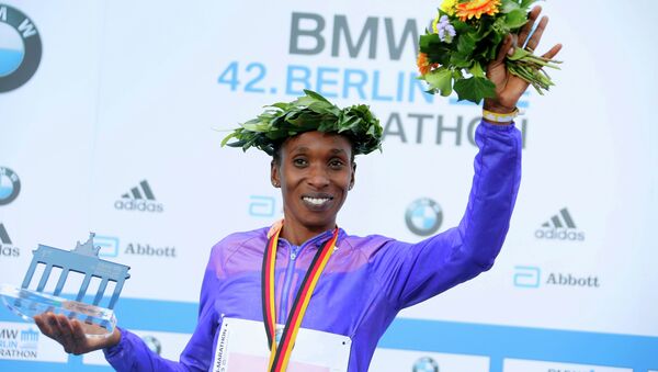 Кенийская бегунья Глэдис Чероно одержала победу в Берлинском марафоне, 27 сентября 2015