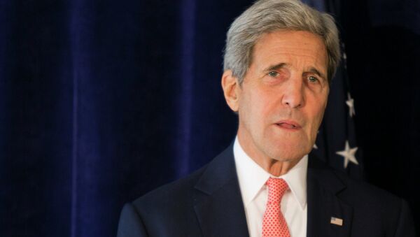 Госсекретарь США Джон Керри отвечает на вопросы журналистов в ООН