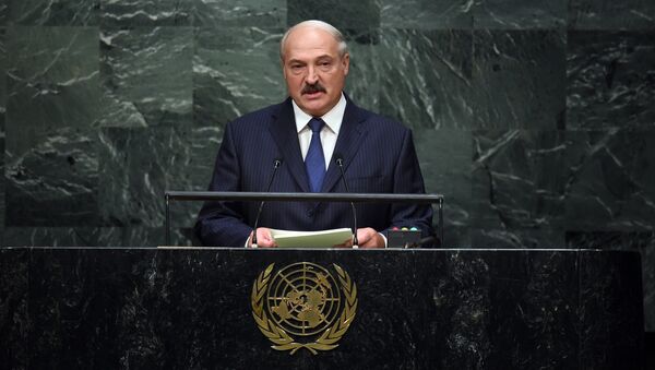 Выступление президента Белоруссии Александра Лукашенко. Архивное фото