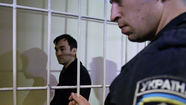 Россиянин Евгений Ерофеев на заседании Голосеевского районного суда Киева. 29 сентября 2015